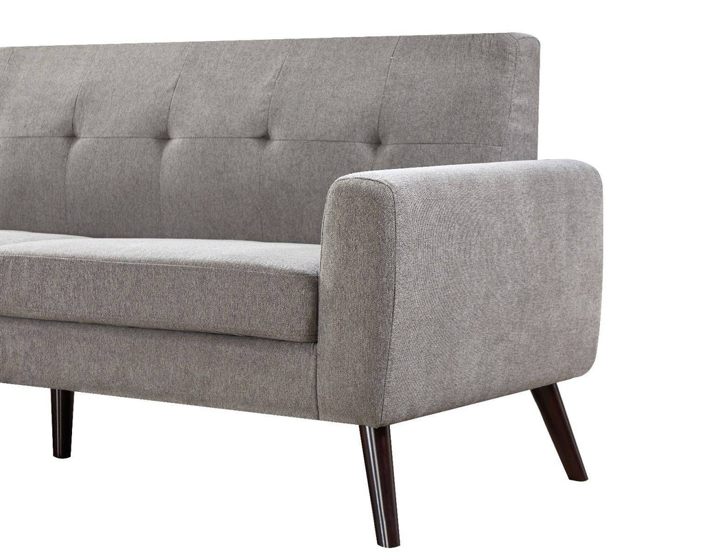 Snowdonia 3 Seater Button Back Sofa in Grey by TAD - Price Crash Furniture