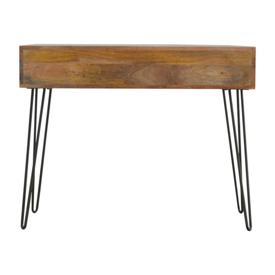 Solid Wood 4 Drawers Console Table With Iron Base - Price Crash Furniture