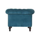 Teal Velvet Chesterfield Armchair - Price Crash Furniture