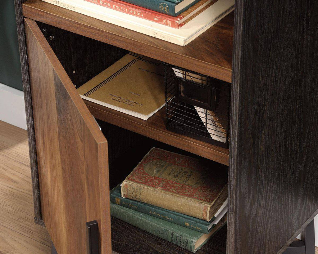 Teknik Canyon Lane Bookcase with Cupboard in Walnut and Oak - Price Crash Furniture