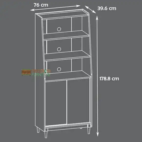 Teknik Hampstead Park Wide Bookcase with Storage Cupboard - Price Crash Furniture