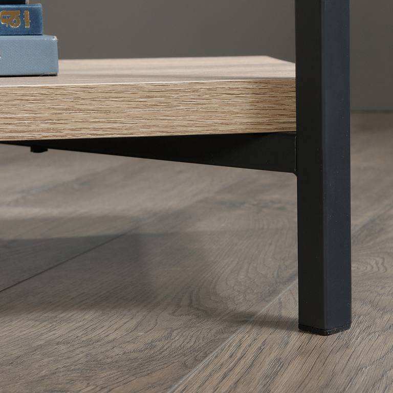 Teknik Industrial Style Bench Desk with Shelf in Charter Oak - Price Crash Furniture