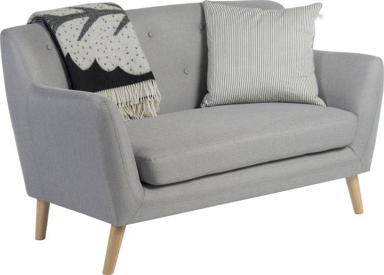 Teknik Skandi 2 Seater Sofa in Grey - Price Crash Furniture