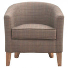 Upholstered Tweed Tub Chair - Price Crash Furniture