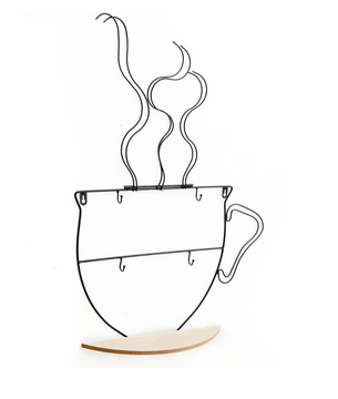 Wall Mounted Wire Cup Hanger Wall Shelf - Price Crash Furniture