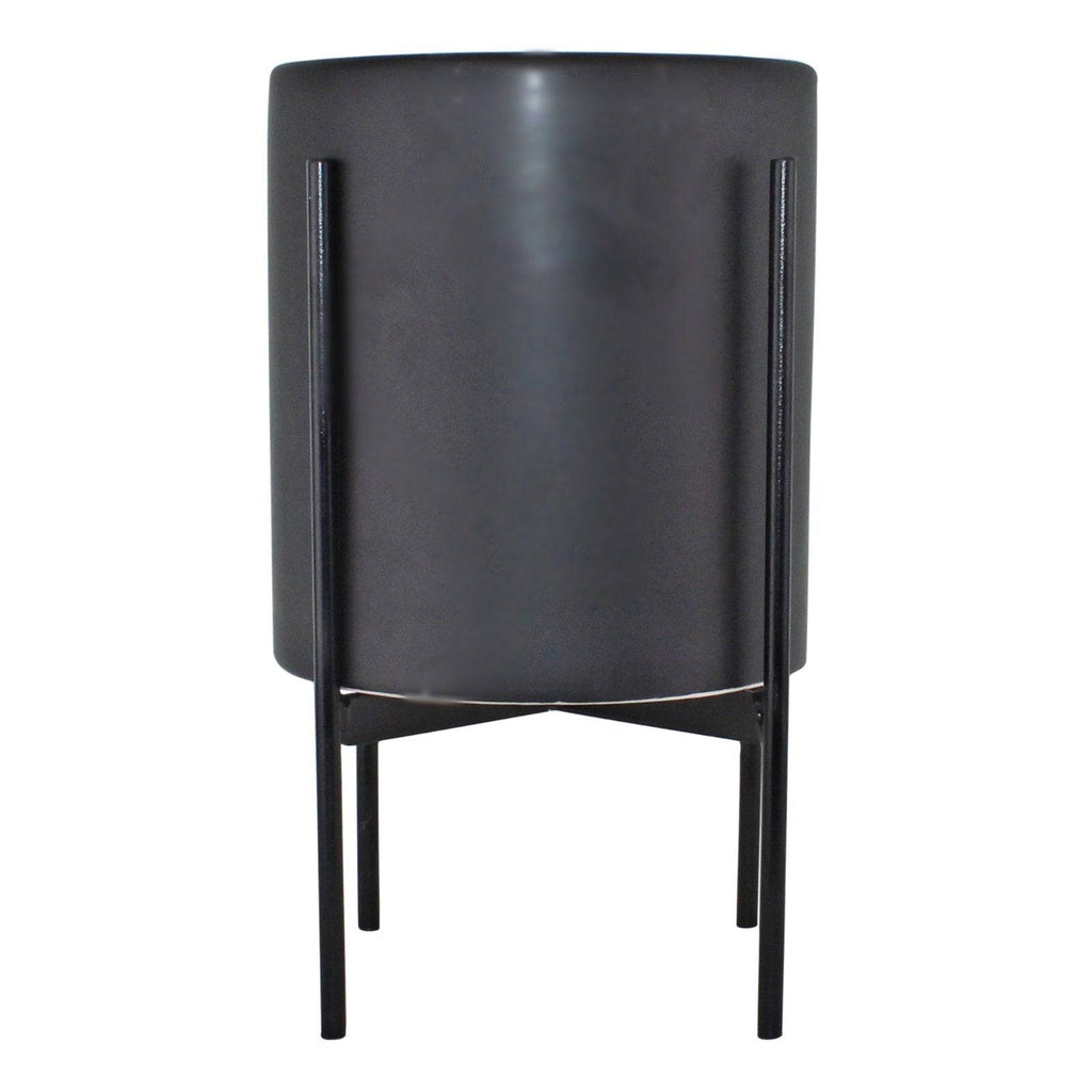 Black Planter Metal Stand 28cm - Indoor/Outdoor - Price Crash Furniture