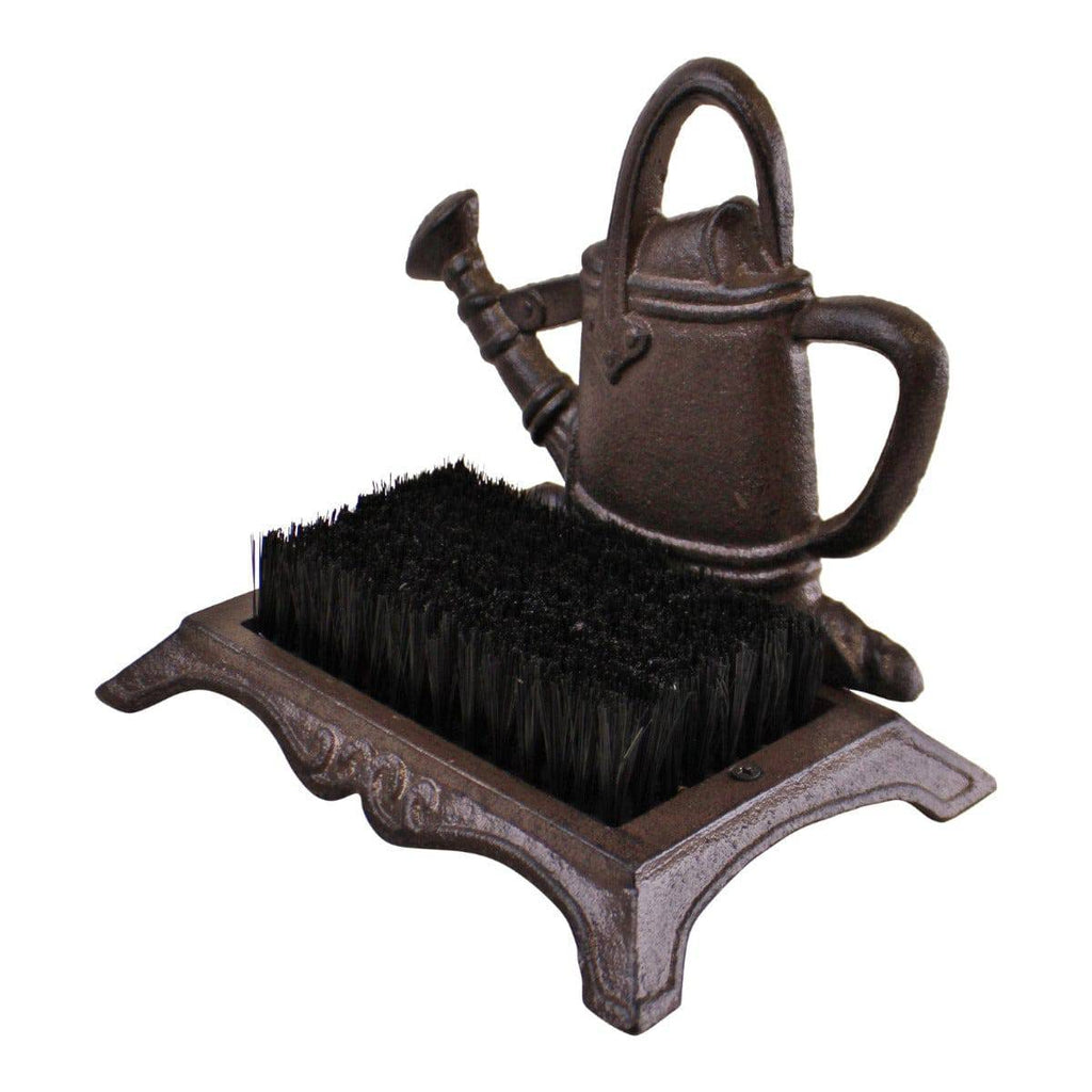 Cast Iron Garden Boot Brush, Watering Can Design - Price Crash Furniture