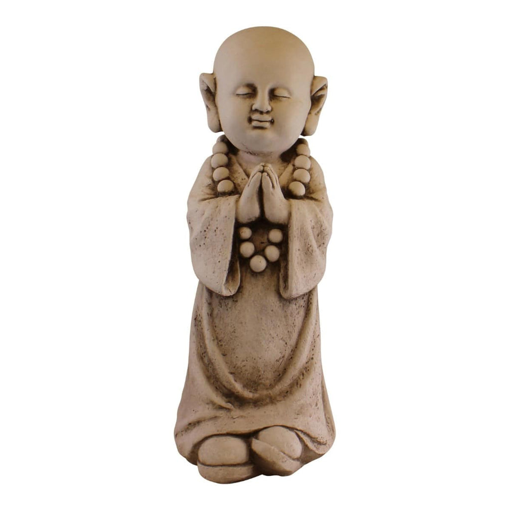 Stone Effect Garden Ornament, Monk Praying - Price Crash Furniture