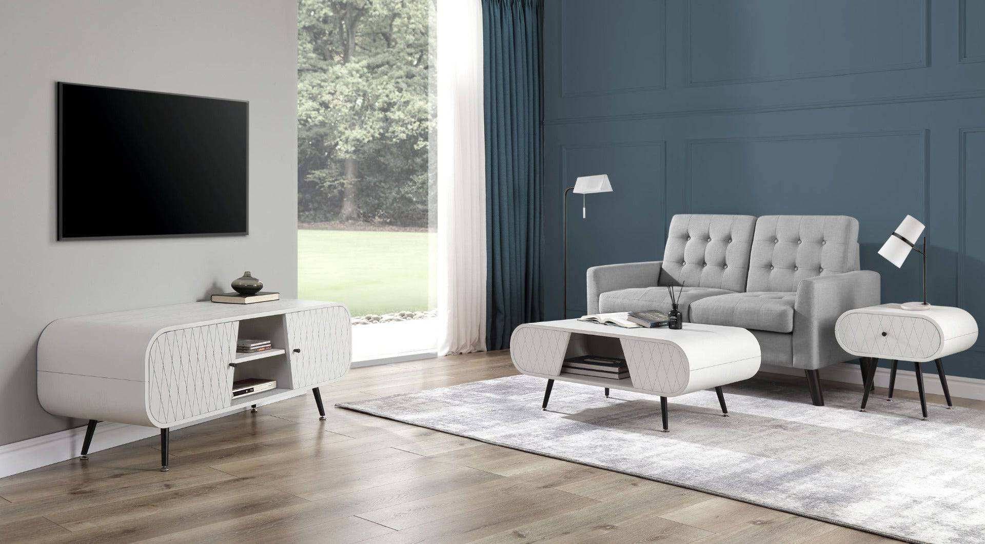 Jual Furnishings JF910 Astana TV Stand Grey Mist - Price Crash Furniture