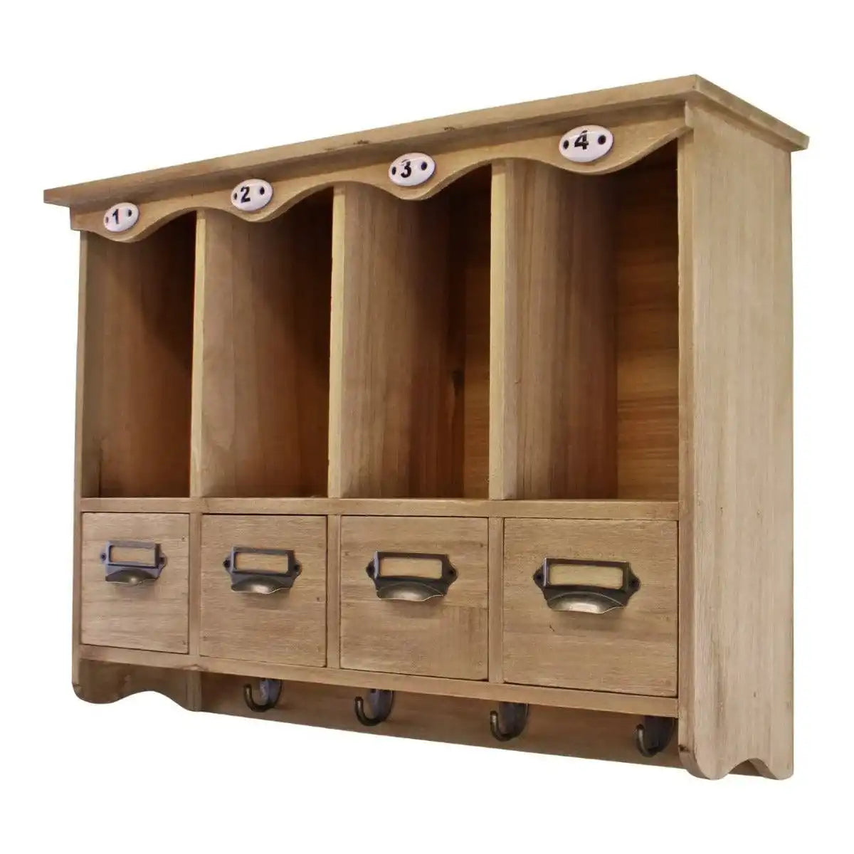 Wooden Wall Hanging Storage Unit- Kitchen, Utility, Hallway - Price Crash Furniture