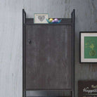 Zahra storage cabinet with 1 door and 3 shelves in black wood effect by TAD - Price Crash Furniture