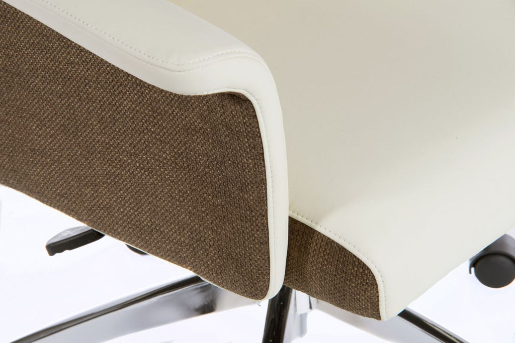 Teknik Elegance medium executive office desk chair in cream - Price Crash Furniture