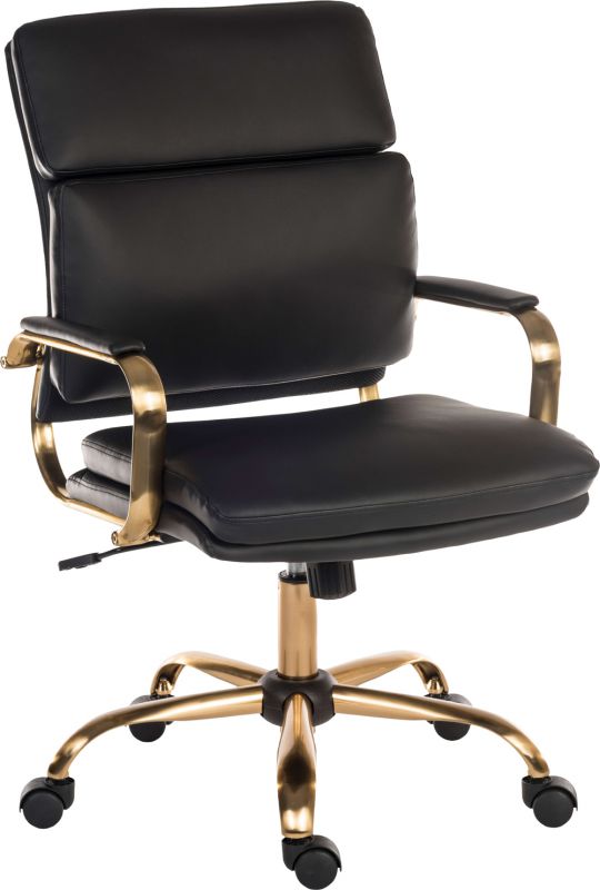 Teknik Vintage Style Executive Office Chair in Black - Price Crash Furniture