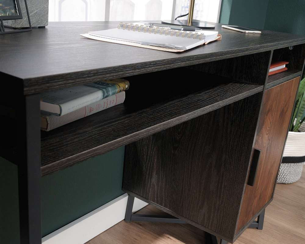Teknik Canyon Lane Desk in Walnut and Oak at Price Crash Furniture. Matching items available