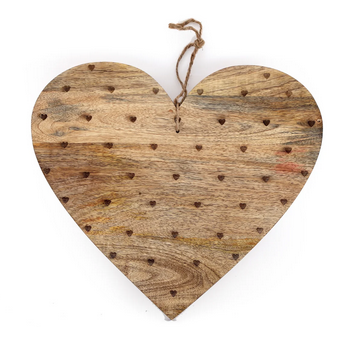Heart Shaped Wooden Chopping Board 40cm - Price Crash Furniture