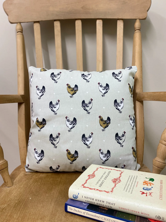 Scatter Cushion With A Chicken Print Design - Price Crash Furniture