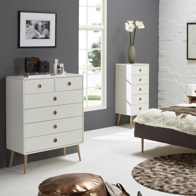Steens Softline Off White 2+4 Drawer Chest of Drawers - Price Crash Furniture
