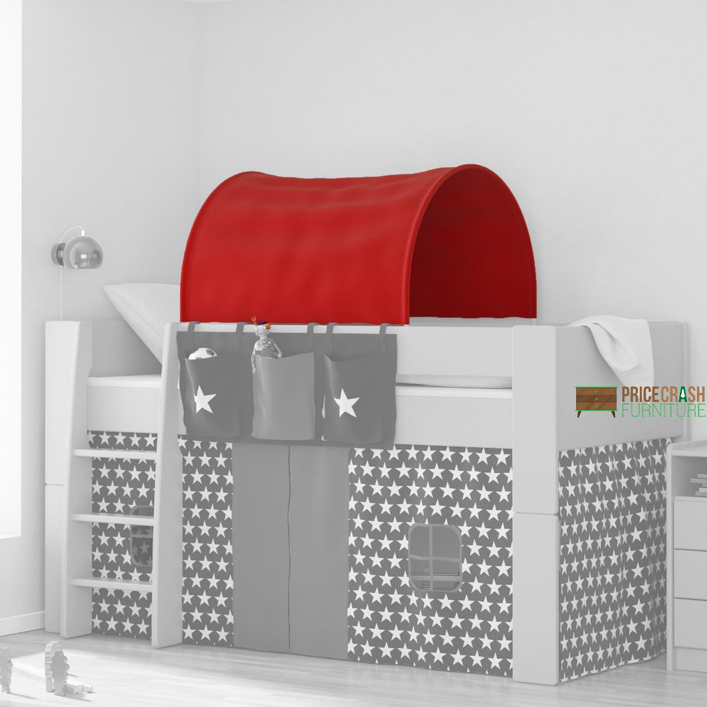 Steens for Kids Bed Tunnel Accessory in Red - 'Stars' range - Price Crash Furniture