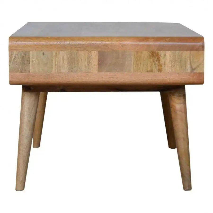 1 Drawer Curved Oak - Ish Coffee Table - Price Crash Furniture