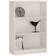 4 You Medium Wide Bookcase In Pearl White - Price Crash Furniture