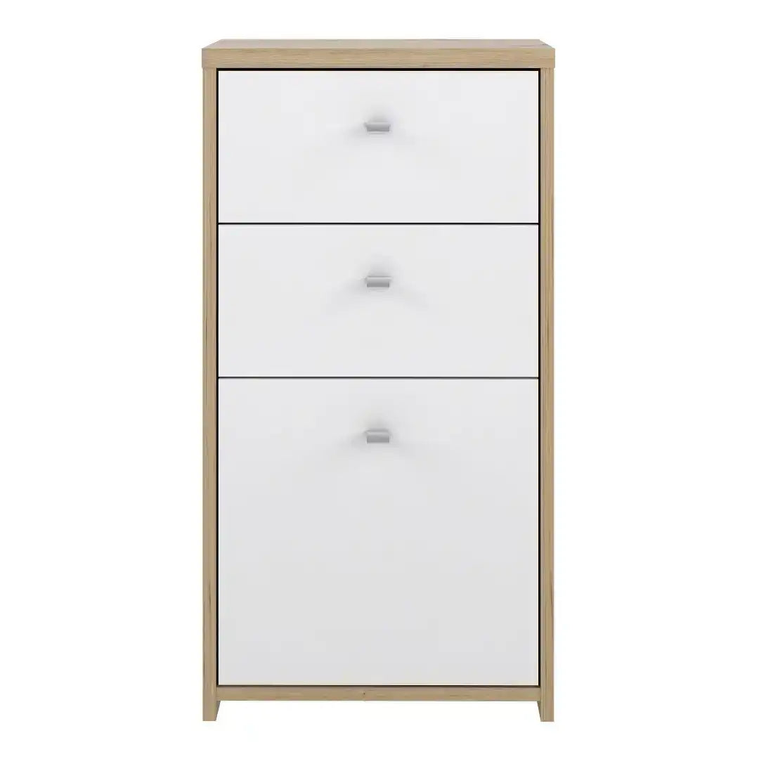 Best Chest Storage Cabinet 2 Drawers 1 Door In Artisan Oak/White - Price Crash Furniture