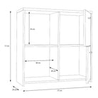 Best Chest Storage Cabinet with 4 Doors in Artisan Oak/White - Price Crash Furniture