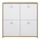 Best Chest Storage Cabinet with 4 Doors in Artisan Oak/White - Price Crash Furniture
