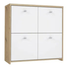 Best Chest Storage Cabinet with 4 Doors in Artisan Oak/White - Price Crash Furniture
