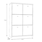 Best Chest Storage Cabinet with 6 Doors in Artisan Oak/White - Price Crash Furniture
