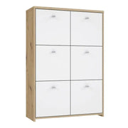 Best Chest Storage Cabinet with 6 Doors in Artisan Oak/White - Price Crash Furniture