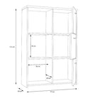 Best Chest Storage Cabinet with 6 Doors in Artisan Oak/White - Price Crash Furniture