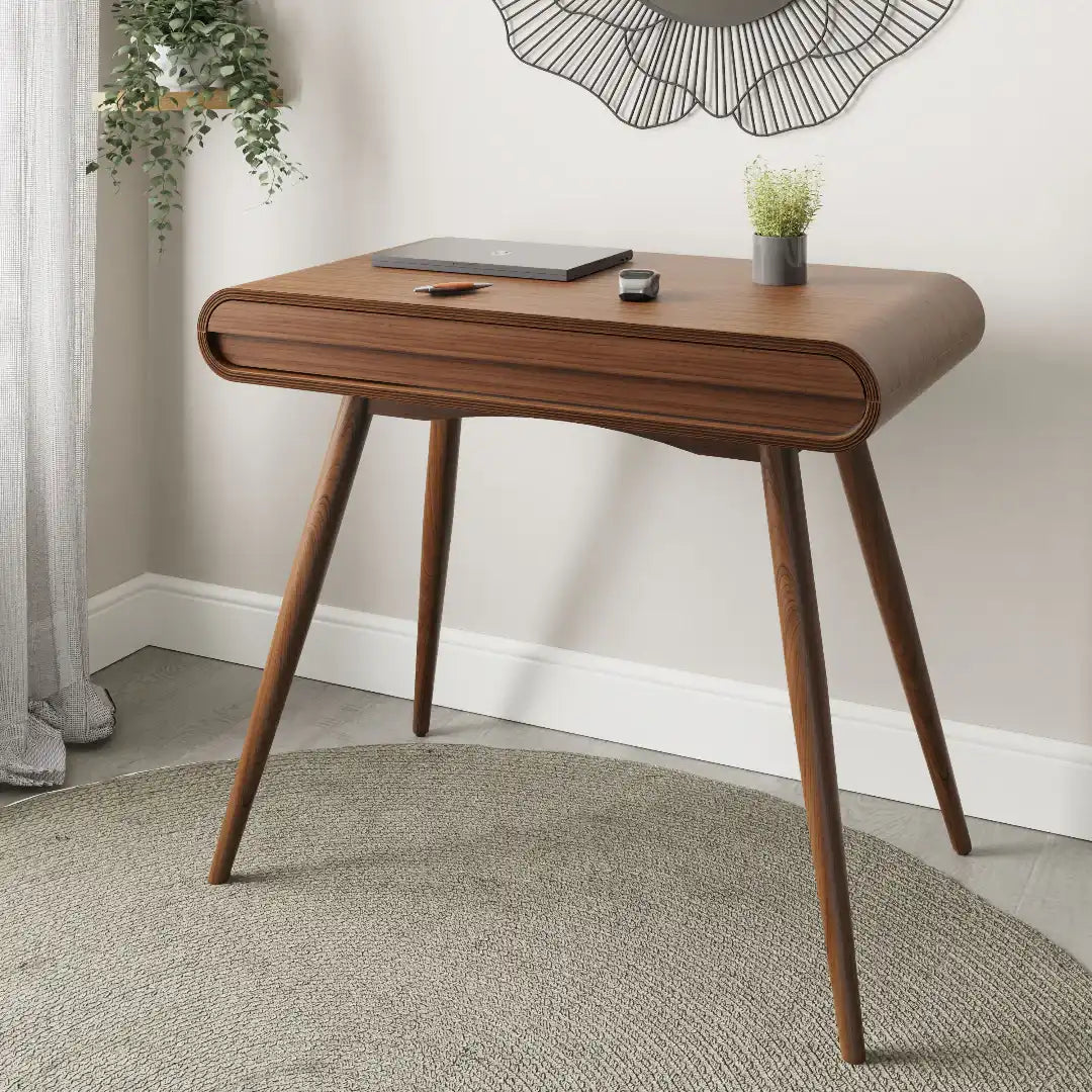 PC810 San Francisco Drawer Desk - walnut - Price Crash Furniture