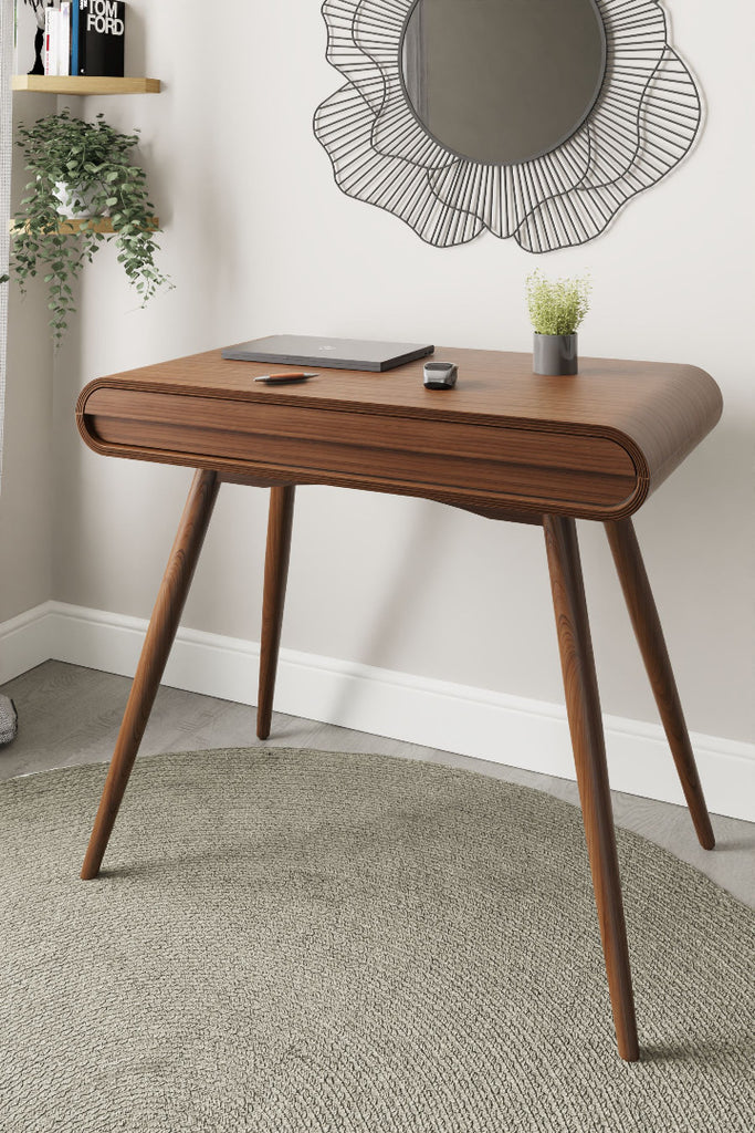 PC810 San Francisco Drawer Desk - walnut - Price Crash Furniture