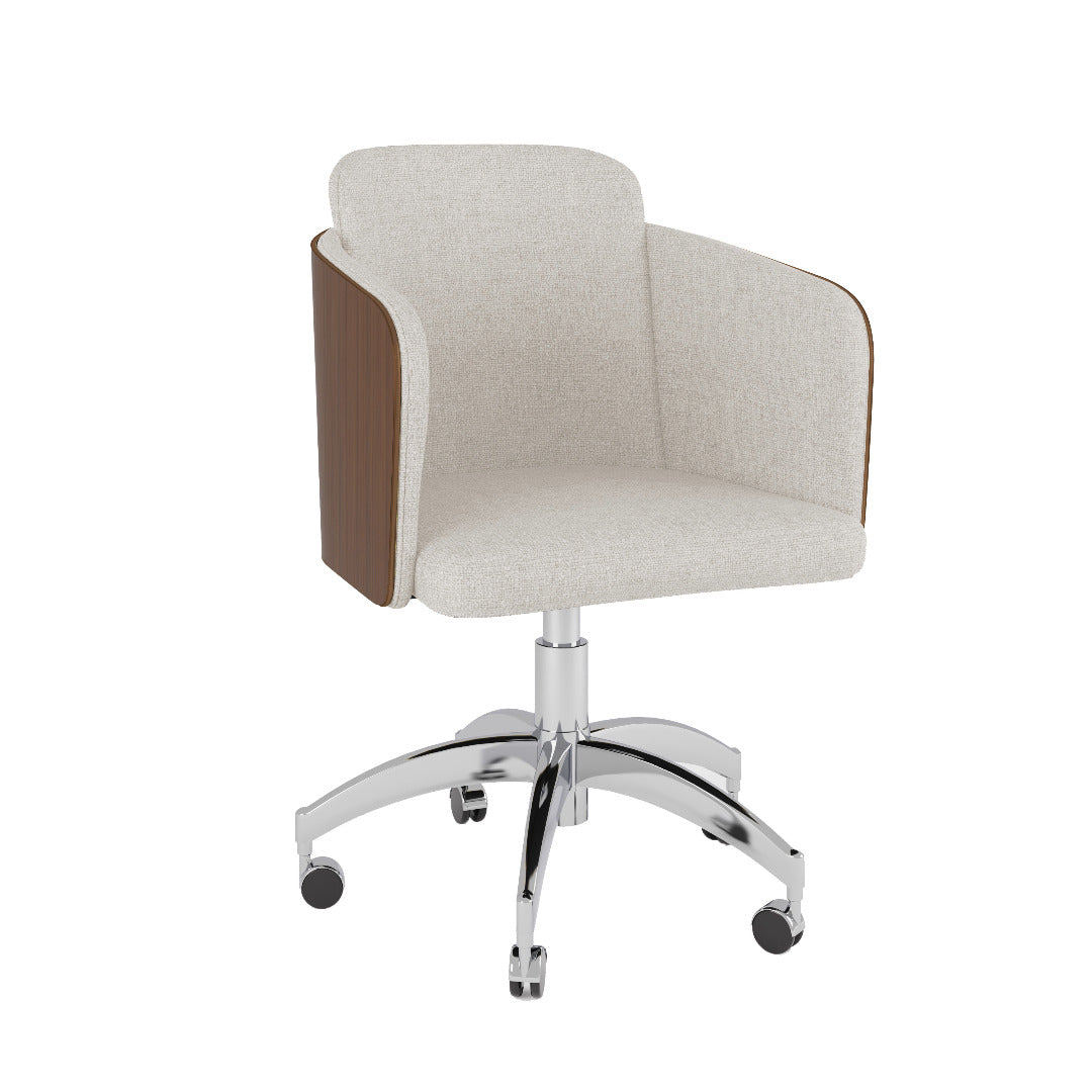 PC812 San Francisco Fabric Office Chair in Walnut - Price Crash Furniture