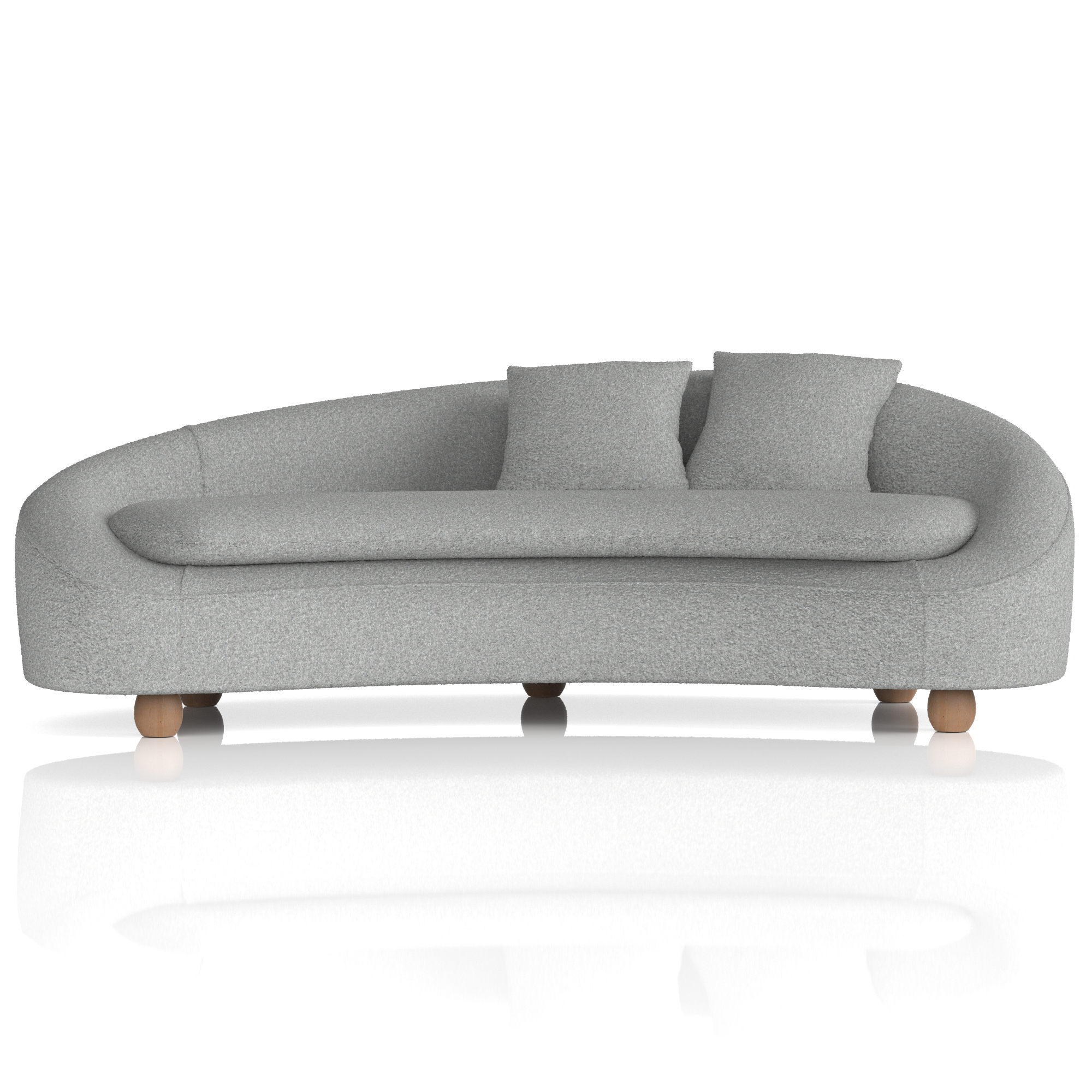 Mimi 3 Seater Curved Sofa - Price Crash Furniture