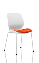 Dynamic Florence White Frame Fabric Seat Visitor Chair - Price Crash Furniture