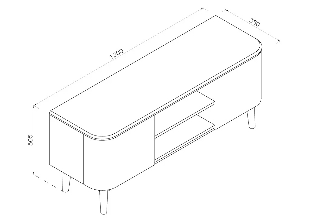 JF810 Oslo TV Stand in Oak by Jual Furnishings - Price Crash Furniture