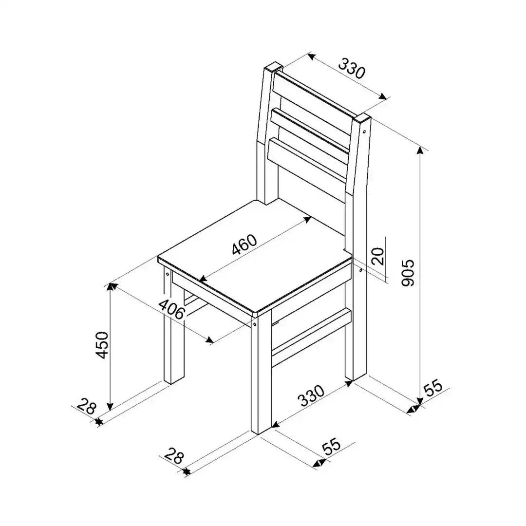Pair of Texas linea ladder back chair by Core Products - Price Crash Furniture