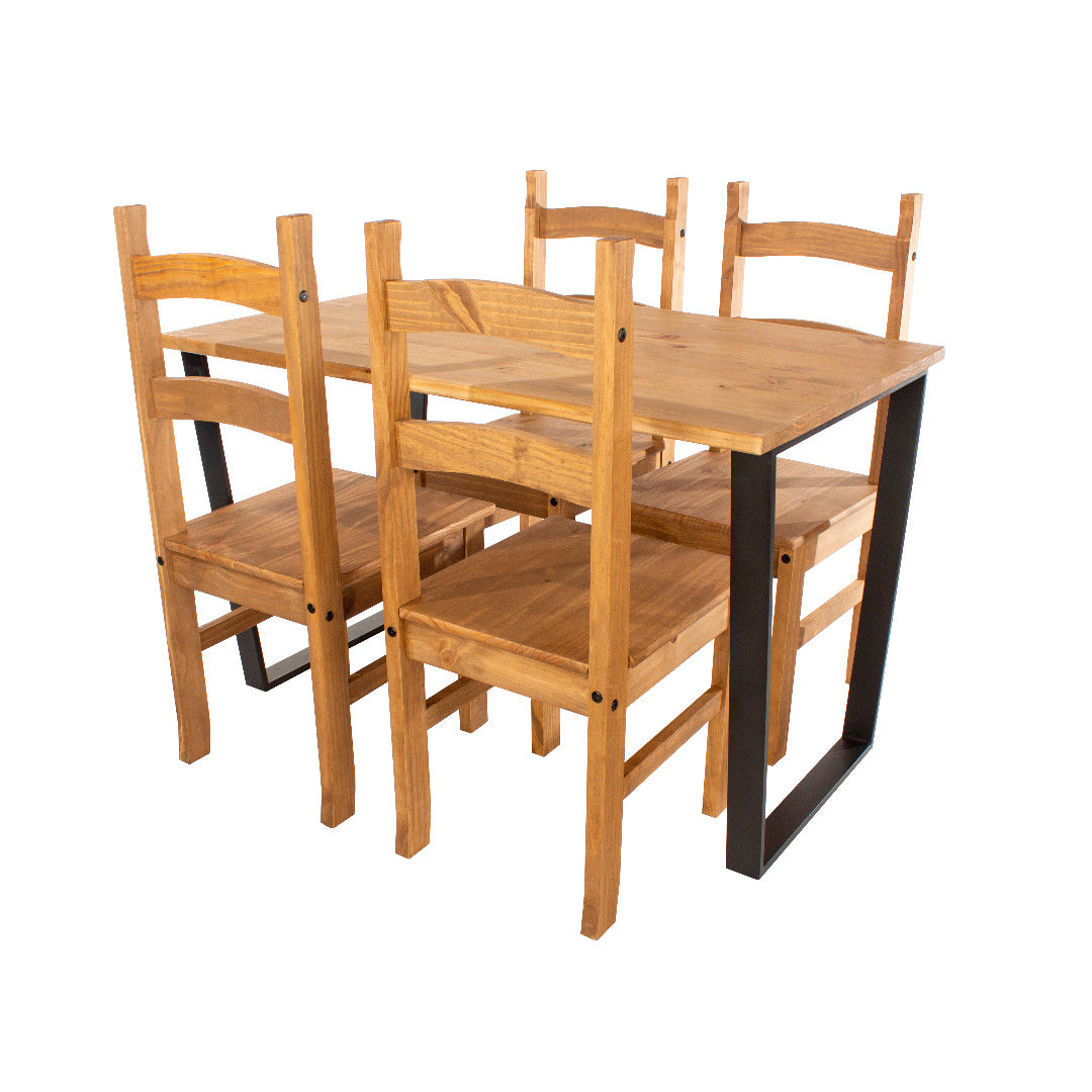 Dining table + 4 chair Set, 1xTXTB2 + 2xCR105 dining set - Price Crash Furniture