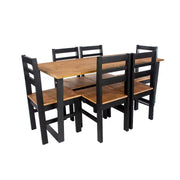 Large dining table + 6 chair Set, 1xTXTB3 + 3xCRB107 - Price Crash Furniture
