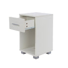 Lido - White high gloss 1 drawer compact bedside cabinet - Price Crash Furniture