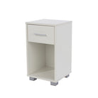 Lido - White high gloss 1 drawer compact bedside cabinet - Price Crash Furniture