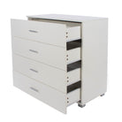 Lido - White high gloss 4 drawer chest of drawers - Price Crash Furniture