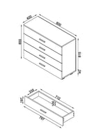 Lido - White high gloss 4 drawer chest of drawers - Price Crash Furniture