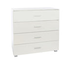 Lido - White high gloss 4 drawer chest of drawers - Price Crash Furniture