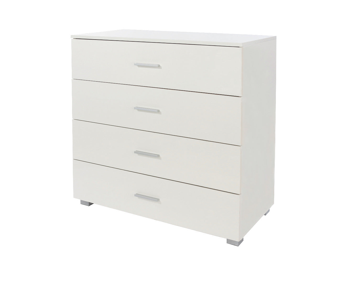 Lido - White high gloss 4 drawer chest of drawers - Price Crash Furniture