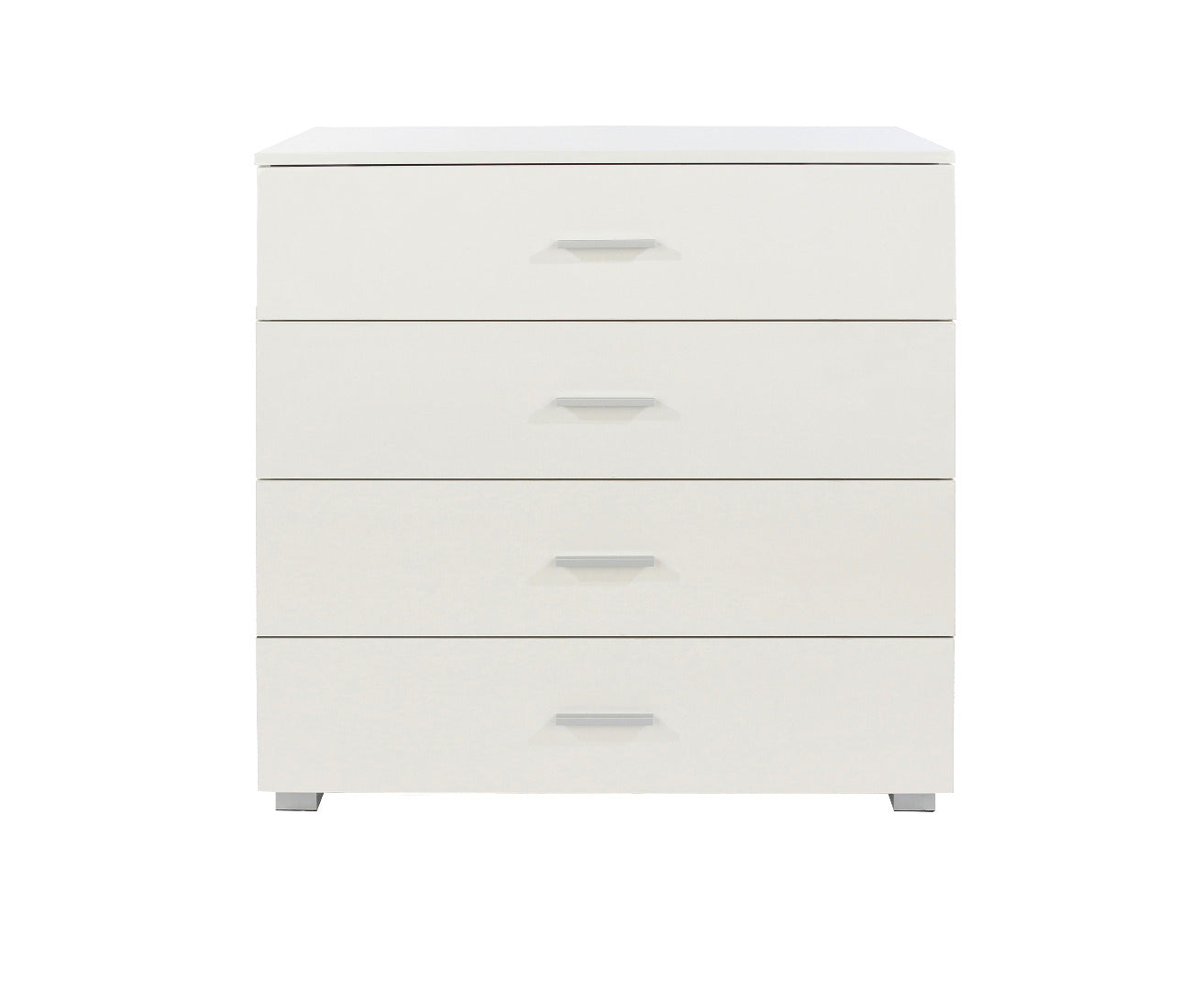 Lido - White high gloss 4 drawer chest of drawers - Price Crash Furniture