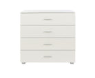 Lido - White high gloss 4 drawer chest of drawers - Price Crash Furniture