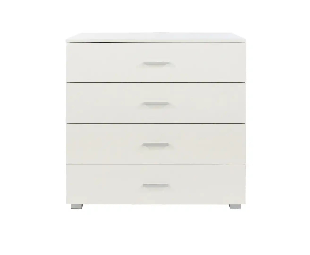Lido - White high gloss 4 drawer chest of drawers - Price Crash Furniture