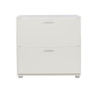 Lido - White high gloss 2 door shoe cabinet - Price Crash Furniture